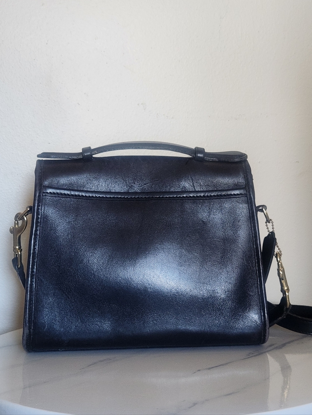 Rare Vintage COACH Kent Black Handbag #345 - Picture 3 of 9